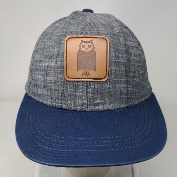 Arka Owl Slideback Hat Multi OSFA Colorblock Leather Patch 6 Panel - Picture 2 of 7